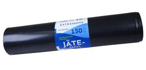 Jätesäkki rulla - 150 L - 750 x 1150 x 0,11 mm - EXTRAVAHVA
